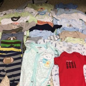 28 piece lot of newborn boys clothing